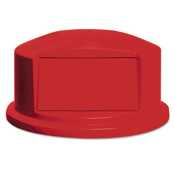 Rubbermaid® Commercial Round Brute Dome Top With Push Door, 24.81w X 12.63h, Red freeshipping - TVN Wholesale
